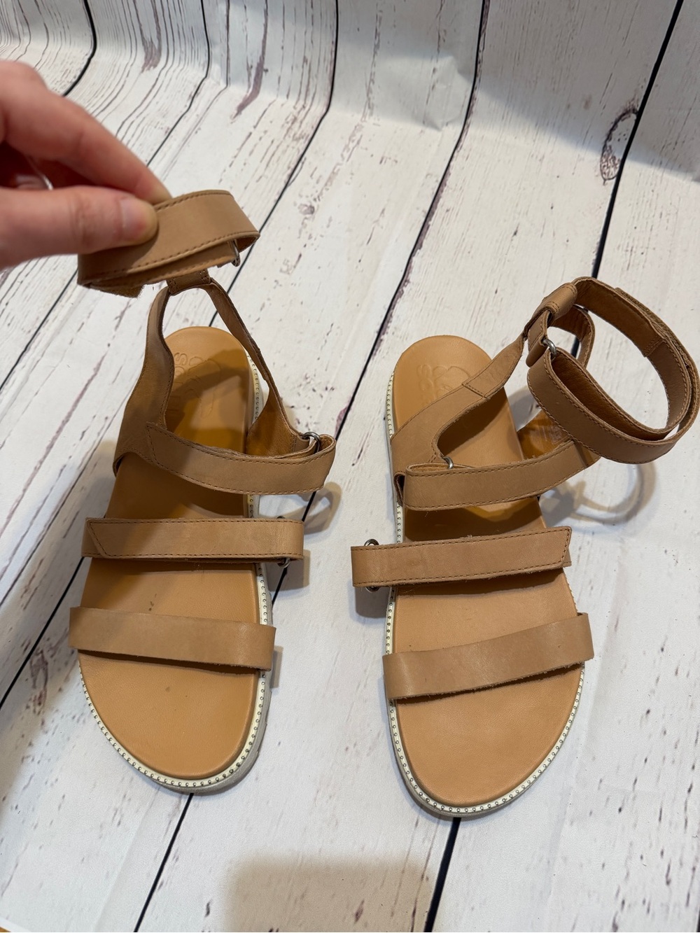 Sorel Women’s Tan Multi-Strap Ankle Wrap Sandals